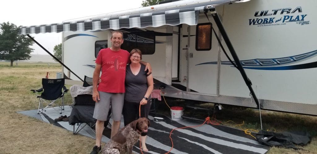 Couple at Creekside Campground during Sturgis Rally